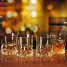 250ml Crystal Glass Cup, 1pc & 2pcs Set Scotch Whisky, Cocktail, Brandy, Rum Glass, Suitable For Family Gathering, Party, Bar, Hotel Restaurant Catering, Microwave & Freezer Friendly (-18°C To 220°C) - Clear - View 2