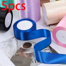 5 件/套 1.5 英寸宽缎带，适用于 DIY 玫瑰、万圣节、圣诞节和礼品包装、丝带装饰、蛋糕礼品包装、婚礼派对蝴蝶结、工艺品、缝纫、刺绣 - 彩色 - 查看 7