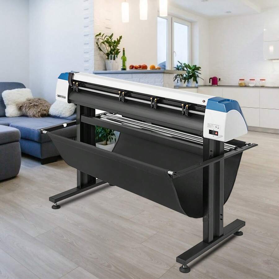 53-Inch Automatic Contour Vinyl Cutter Plotter Force & Speed Adjustable Sign Cutting With Floor Stand & Signmaster Software - 查看 1