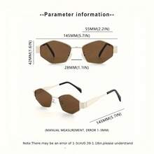 Set de 2 gafas de moda con montura de metal ovalada, estilo vintage retro, adecuadas para uso diario, playa, viaje, fotografía callejera y personalizado, unisex - Diamante gris dorado + redondo gris dorado - Ver 8