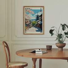 1 件/套日本街头海报印刷品，夏季京都市墙壁艺术，寺庙艺术，Japandi 墙壁艺术，日本墙壁艺术，日本风景，日本艺术，无框架 - 彩色 - 查看 4