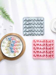 1 件 35 腔硅胶模具，带有旋转木马、鸭子、奶嘴等婴儿图案，适用于制作巧克力/糖果、DIY 生日蛋糕装饰、烘焙配件、婴儿沐浴派对用品 - 彩色 - 查看 4