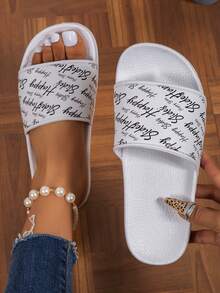 2025 Summer Fashionable Classic Versatile Durable Outdoor Slippers, Minimalist Casual Soft & Comfortable - White - View 1