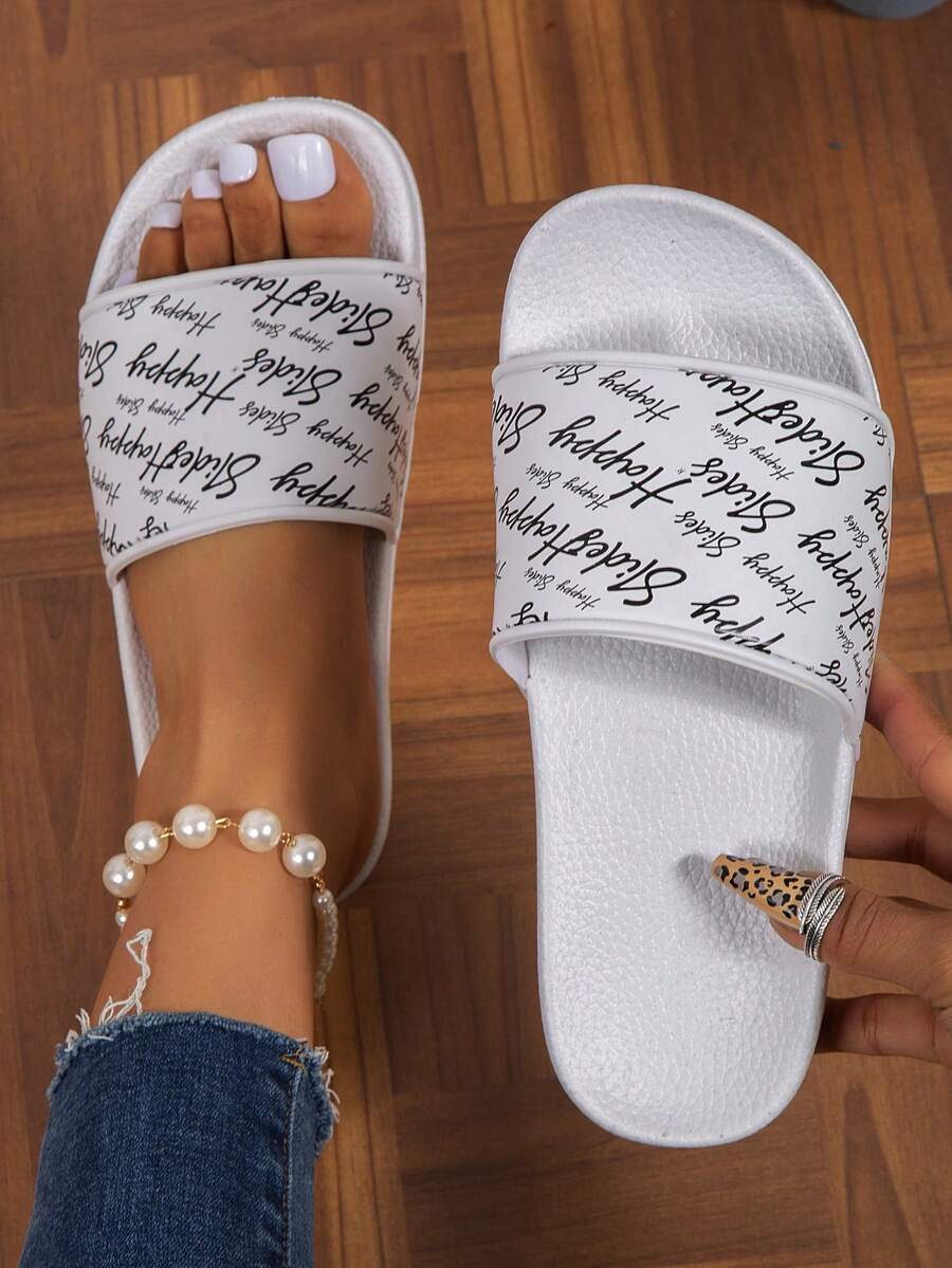 2025 Summer Fashionable Classic Versatile Durable Outdoor Slippers, Minimalist Casual Soft & Comfortable - White - View 1