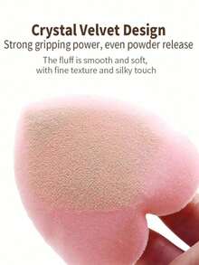 15 件/套心形天鹅绒粉扑，专为轮廓、眼周和眼角区域设计，配有化妆搅拌器粉底混合容器，适合所有肤质