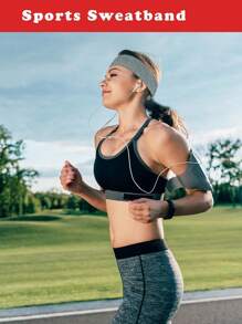 3件套吸汗运动头带，男女通用，适合网球、篮球、跑步、健身等运动 - 吸汗带 [聚酯纤维]