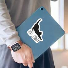 今天不是猫做你自己，适用于书籍、杯子、平板电脑等，一次性贴纸学校用品，返校