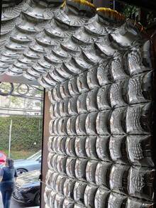 Kit Of 10 Square Metallic Balloons 45cm Gold And Silver For Party Panel, Birthday And Elegant Decoration - Dourado và Prata - Xem 4