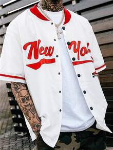 Summer New Men's Seaside Beach Shirt Boys Casual Slim Top Fashion Printed Short-Sleeved Shirt Men - White - View 1