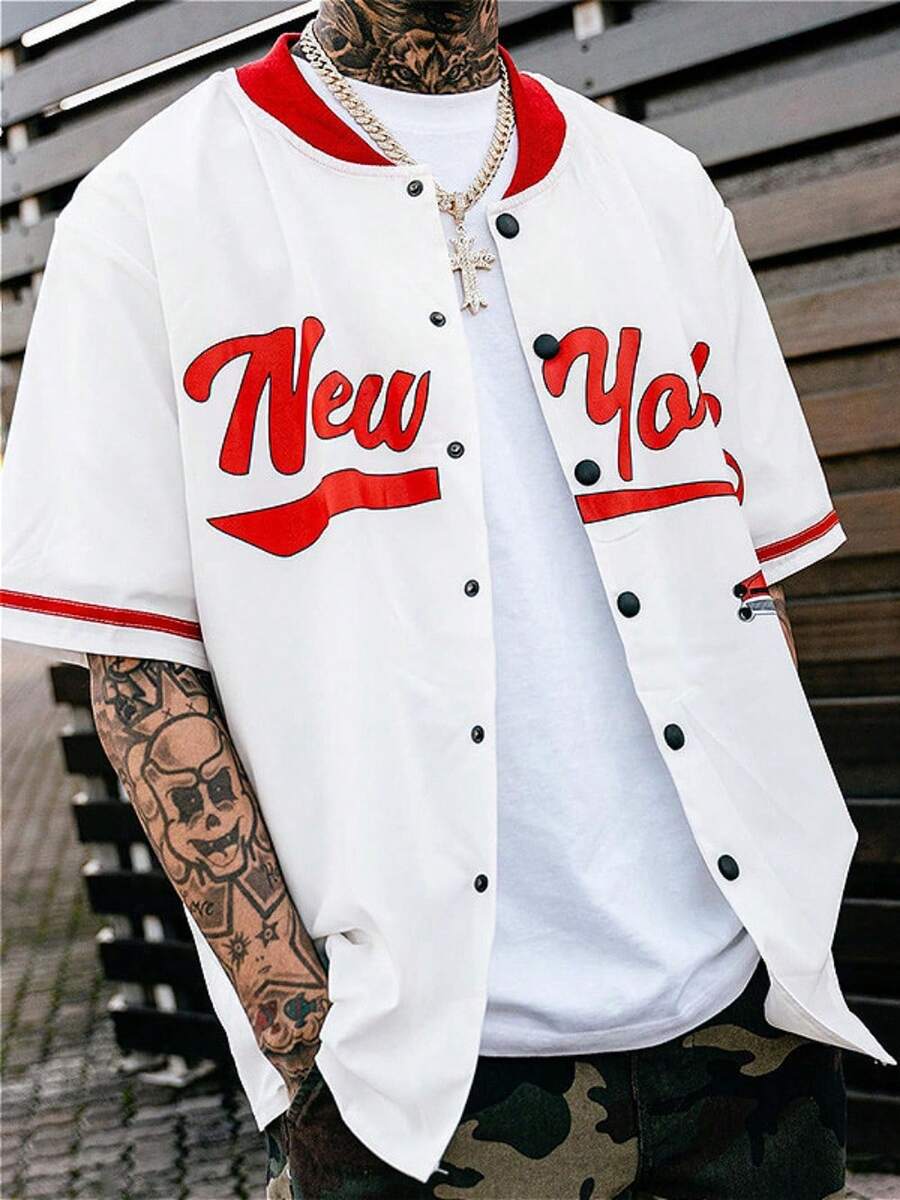 Summer New Men's Seaside Beach Shirt Boys Casual Slim Top Fashion Printed Short-Sleeved Shirt Men - White - View 1
