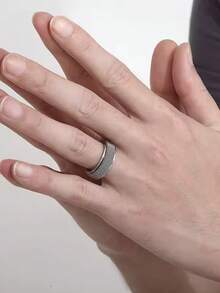 Men's Stainless Steel Rotating Ring, Punk Fashion Jewelry, Rotating Gear, Anxiety Fidget, Spinning Chain, Motorcycle Rock, Wedding Party Gift - Fashion - View 4