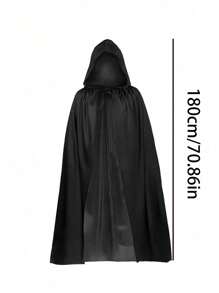1 pezzo di mantello sottile e trasparente in materiale lavorato a maglia, rosso e nero, unisex per adulti, con cappuccio, monolayer, adatto per travestimenti di Ognissanti come strega, demone, vampiro, accessorio costume