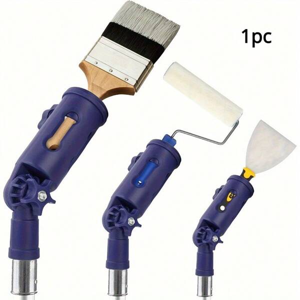 1pc DIY Multi-Angle Paint Brush Extender - Paint Edger Tool For Walls, High Ceilings, Trim, Edge And Corner Painting And Paint Roller Extension Pole Attachments For Cutting In Clean Art Supplies