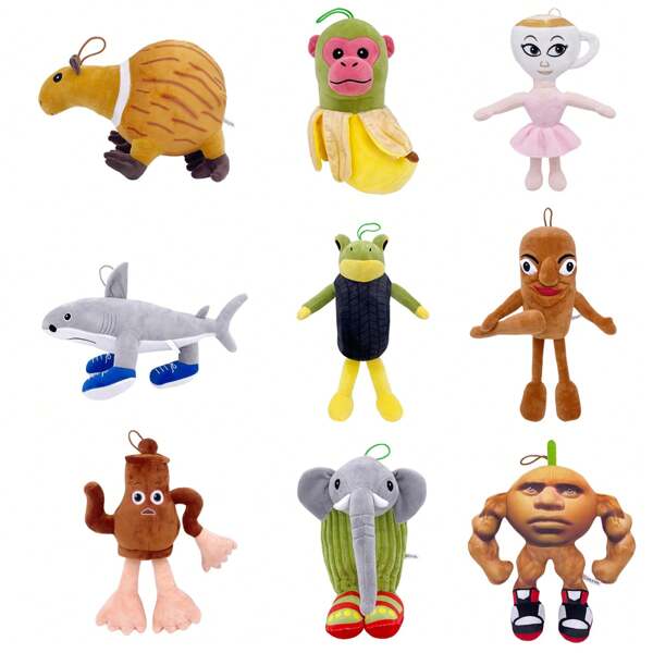 ITALIAN BRAINROT Plush Toys Anime Animals Memes Stufffed Toy | Ballerina Cappcuccina, Tung Tung Sahur, Lirili Larila, Perfect Gifts For Kids Birthday, Funny Toy