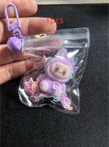 Cute Transparent Design Jingle Bell Keychain, Pendant, Hanging Charm For Party Gift, Graduation Gift, Eid Al-Adha Gift, Pocket Decoration, Rattle Keychain