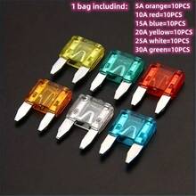 60pcs Bagged Insurance Sheet, Car Fuse, Small Size 5A/10A/15A/20A/25A/30A - 60pcs - View 4