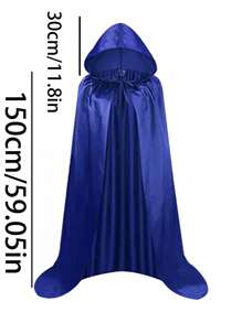 Mantello da adulto per Ognissanti, mantello della morte in tessuto colorato, mantello di demone mago, veste da mago medievale, mantello del Grim Reaper, accessorio da bar e discoteca, costume da festival