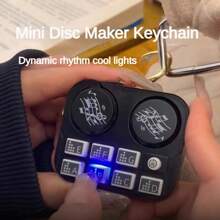 1pc Creative Stress Relief Playable DJ Turntable Keychain With Lighting, Suitable For Halloween, Christmas, Birthday Gifts, Events, Party Favors, Collectibles