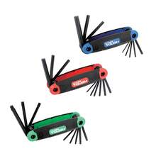 Folding Hex Key Set (3-Pack) Including SAE, Metric & Star Sizes - Black - View 2