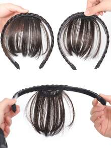 Synthetic Wig Children Bangs Natural Fake Bangs Hair Piece Clip Long Wig Synthetic Hair Band Bangs Headband Headbands For Children Kids, 1PC - Multicolor - View 9