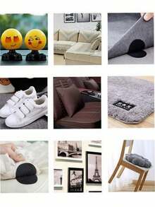 5/10 pezzi Adesivi antiscivolo per tappeti, Adesivi antiscivolo e antirullaggio, Fermatappeto per cuscini di divani, Adesivo biadesivo per tappeti, divani, tavolini, tovagliette, coprisedia e forniture per mobili, Forniture scolastiche - Multicolore - Visualizzare 4