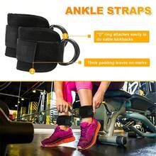 4 件/套健身配件，包括 2 个力量架上拉杆握把和 1 对举重带，适合健身房力量训练，高品质，健身爱好者必备，男女皆宜 - 彩色 - 查看 9