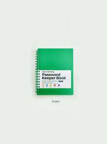1 pièce Carnet de mots de passe multicolore au format A6, carnet de journalisation des mots de passe avec index des identifiants de site Web en spirale en PP, carnet de conservation des mots de passe, fournitures scolaires, rentrée scolaire