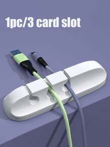 قطعة واحدة من مُنظم الكابلات اللاصق من السيليكون، 3/5/7 فتحات لتخزين سطح المكتب، سماعات الأذن/شواحن الهاتف/الأسلاك الكهربائية، حامل متعدد الوظائف لف الأسلاك، منظم سطح المكتب