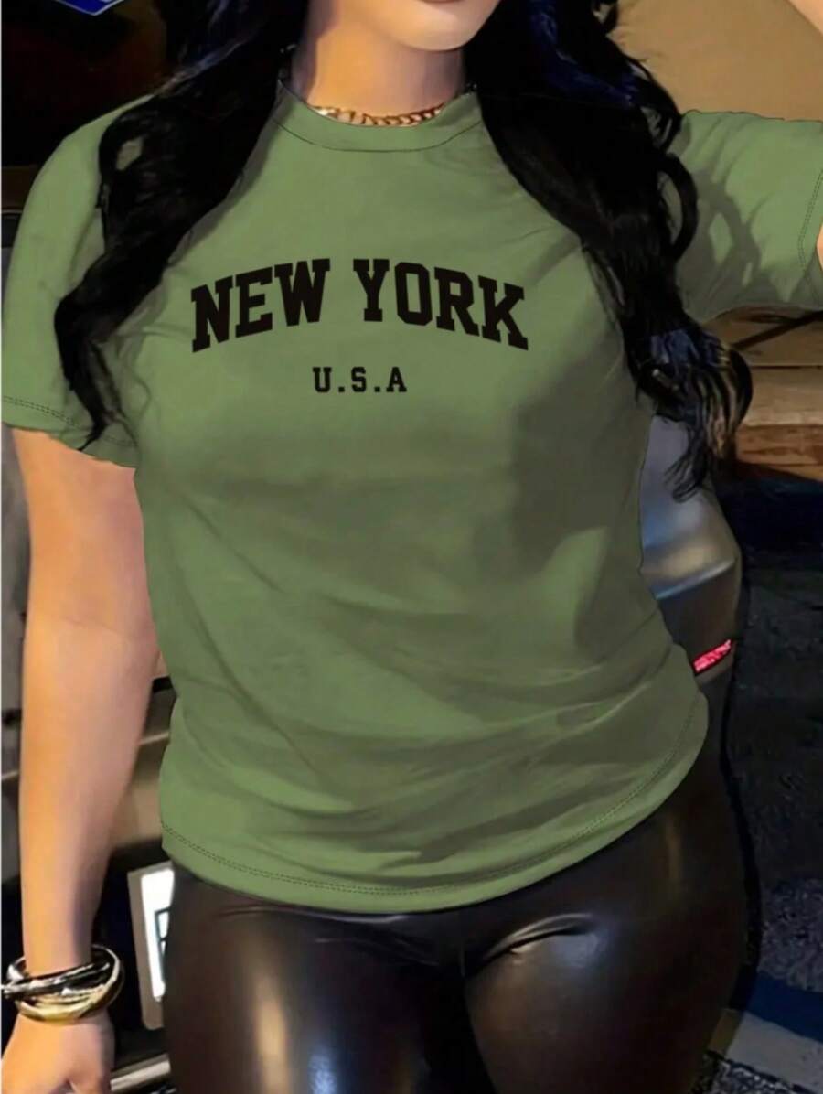 Women T-Shirts - Olive Green - View 1