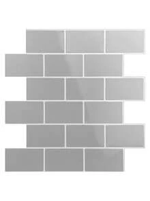 4/10/20 片装厨房防溅板 3D 亮面地铁砖自粘墙贴