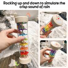 婴儿雨棒，适合 6-12 个月婴儿的木制雨人玩具，婴儿雨人玩具，雨棒摇晃婴儿玩具，幼儿感官发育玩具，婴儿玩具，婴儿感官玩具，婴儿感官，婴儿玩具，婴儿感官，婴儿感官玩具