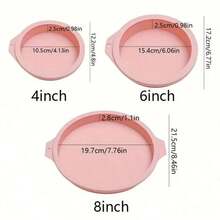 [Non-Stick] Silicone Layered Cake Mold Set, 4"/6"/8" Silicone Non-Stick Cake And Bread Mold - Multicolor - View 7