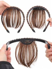Synthetic Wig Children Bangs Natural Fake Bangs Hair Piece Clip Long Wig Synthetic Hair Band Bangs Headband Headbands For Children Kids, 1PC - Multicolor - View 8