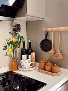 1/2Branches Artificial Plants,Artificial Lemons Branches, 8 Head Faux Lemons With Stem Fake Lemon Themed For Kitchen Decoration Party Spring Summer Decor (Yellow)