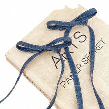 2 piezas Pinzas para el cabello con lazo azul vaquero retro, nuevos ganchos para el flequillo para mujeres, artículos escolares, elegantes, para la universidad, lazos azules, atuendo de invierno para mujeres, lindos, elegantes