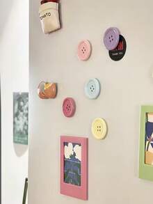 Cute Macaron Candy Color Button Fridge Magnets Set, Photo Wall Memo Board Magnets, Refrigerator Magnetic Stickers, Home Decor - Multicolor - View 4