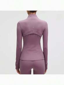 Define Jacket Nulu Women's Lightweight, Full Zip Running Track Jacket-For Yoga Gym Running-Sweat-Wicking-Yoga-All Seasons Sport-Spring/Summer-Autumn/Winter-Back To School - 薰衣草力士 - 查看 3