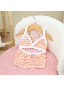 1 pieza Ropa de verano para mascotas, conjunto de bikini, traje de baño, ropa con estampado de playa para perros (Osos Teddy)