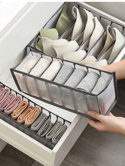 1/3pcs Underwear Storage Bag, Socks & Underwear Storage Box, Drawer Storage Bag For Clothes, Jeans, Skirts, Home Storage, White T-Shirt, Black Pants, Women Winter Clothes, Dress, Women Winter Clothes, Elegant Women Dress, Women White Blouse, Long Sleeve, Women White Jumpsuit, Women Spring Clothes, Women Spring Clothes, Spring, Spring Clothes, Minimalist, Summer Top
