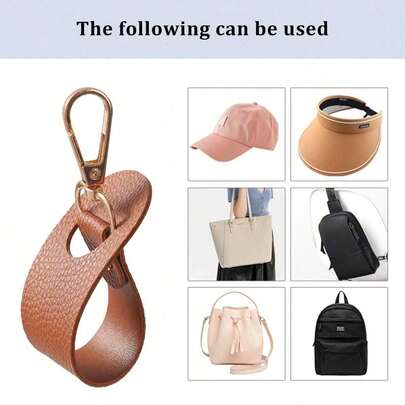 1 móc kẹp mũ du lịch ngoài trời, kẹp giữ mũ chống nắng bằng da PU, kẹp khăn quàng cổ cho mũ chống nắng mùa hè, một kẹp mũ du lịch bằng da, phụ kiện mũ, đảm bảo mũ của bạn ở mọi nơi - kẹp mũ di động phụ kiện tiện lợi, kẹp mũ giống da - chống thất lạc, phụ kiện ba lô & túi rảnh tay, thích hợp cho mũ chống nắng, tiệc tiết lộ giới tính, hoàn hảo cho sinh nhật, đám cưới, tiệc tùng, món quà hoàn hảo cho đồng nghiệp, bạn bè và gia đình, trở lại trường