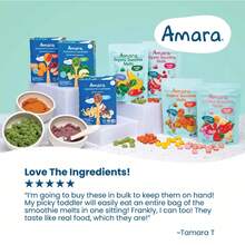 Bocaditos orgánicos de avena Amara de sabor fresa - 7g - Rosa - Ver 8