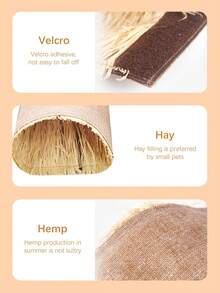 1 件多功能可折叠小型宠物拱门屋仓鼠垫兔子隧道玩具窝，适合室内外使用 - 卡其色 - 查看 6