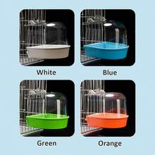 Bird Bath For Cage,Bird Bath Tub,Hanging Birdbath Bird Cage Supplies With Hooks,Bird Cage Accessories Parrot Bathing Tub For Small Birds Canary Budgies Parrots - View 10