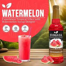 Syruvia Watermelon Syrup (25.4 Fl Oz) - Refreshing Watermelon Flavor In Every Drop – Kosher, Gluten-Free, Perfect For Elevating Your Culinary And Beverage Adventures - 25.4 Fl Oz - View 3