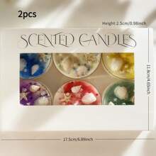 1pc/2/Pcs/6pcs Shell Sequin Aromatherapy Candle Gift Fragrance Color Sequin Dried Flower Soybean Conch Candle - Christmas Gift - Candlelight Dinner - Furniture Essential - Party Gathering -6 Unique Fragrances Create A Romantic Atmosphere, Perfect For Valentine's Day And Graduation Gifts!