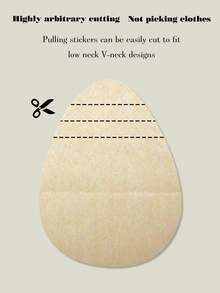 性感诱人的水滴形乳贴，无肩带自粘式隆胸贴，女士内衣和内衣配件 - 米色 - 查看 3