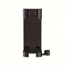 1pc Multifunctional Wall-Mounted Straightener Holder & Organizer - No Assembly Required Adhesive Bathroom Storage Rack With Comb Clips, Plastic Space Saving Design, Practical Shelf Back To School