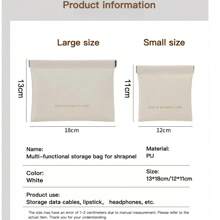 1pc/2pcs/ Mini Portable Storage Bag, Automatic Opening And Closing, Spring Clip Travel And Outdoor Wallet, For Coins, Headphones, Data Cable, Tissues, Sanitary Napkins, Cosmetics And Makeup Products Storage, Automatic Closing Wired Headphones Storage Bag, PU Coin Purse, Mini Portable Lipstick And Makeup Bag