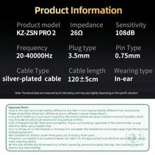 KZ KZ ZSN Pro 2 In Ear Metal Earphones Hybrid Drive 1DD+1BA HIFI Bass Headset Monitor Earbud Sport Noise-Proof Music Headphone
