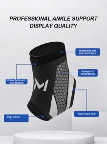1pc Sports Ankle Support Brace, Breathable Compression Elastic Ankle Guard For Basketball, Football Anklet Gym Accessories